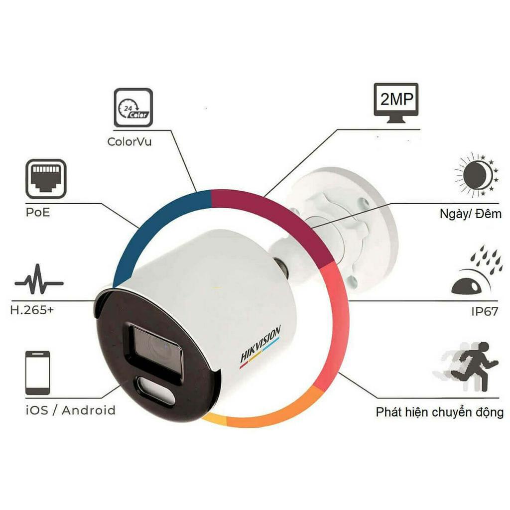 Camera IP Colorvu 4MP HIKVISION DS-2CD1047G0-L