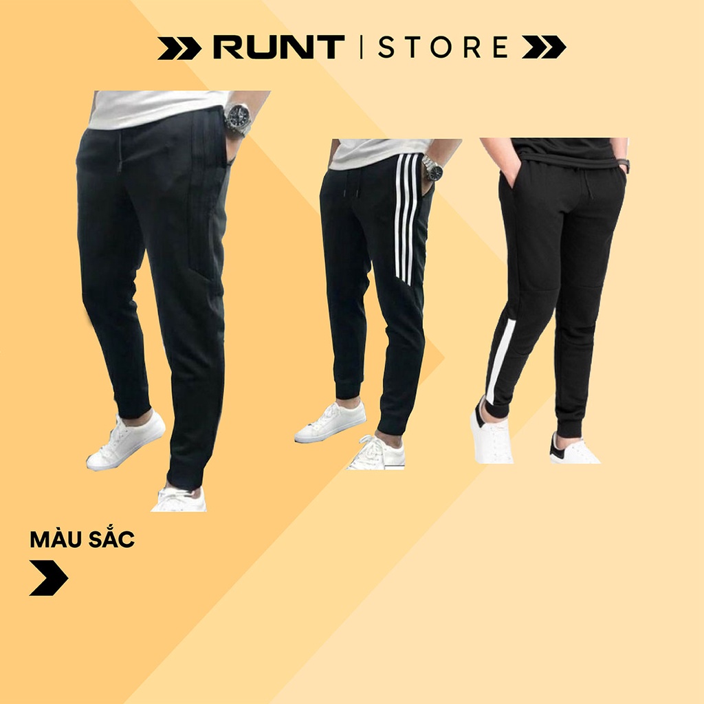 Quần jogger thể thao nỉ nam nữ, Quần thể thao nam thu đông nam chất nỉ cao cấp 3 sọc- JS22