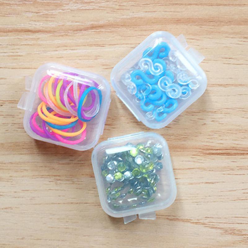 Hộp nhỏ lưu trữ di động mini bằng nhựa trong suốt đa chức năng để đựng đồ trang sức, nút tai, mảnh vỡ nhỏ, v.v.