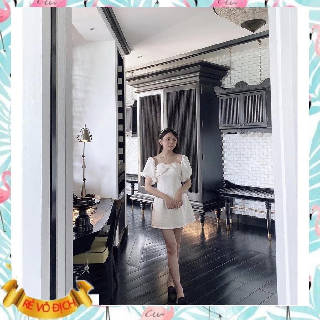 Đầm đi tiệc, đi chơi rớt vai nơ ngực xinh xắn Pupu Dress | BigBuy360 - bigbuy360.vn