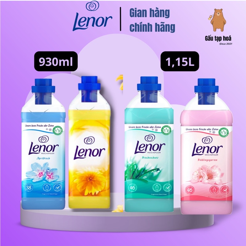 Nước Xả Vải Lenor 1.15l Làm Mềm Vải Lưu Giữ Mùi Hương Thơm Lâu Trên Áo Quần