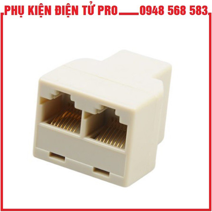 Đầu Nối Dây Mạng Rj45 1 Ra 2 (Trắng)