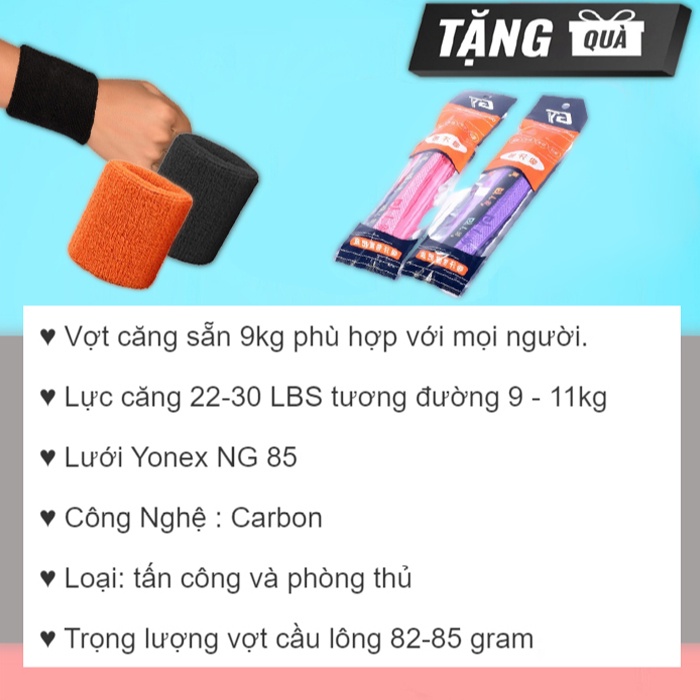 Vợt Cầu Lông Đơn 4U, Vợt Cầu Lông Guang Yu Khung Carbon Trợ Lực Đánh Cao Cấp