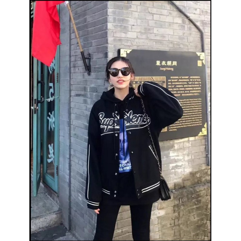 Áo BomBer / Áo bóng chày SUPERMEN Nam Nữ Siêu Hot Áo Hot Trend Fom Dáng Trẻ Trung Năng Động