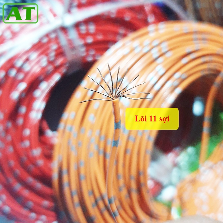 Cuộn 100m dây điện nhật đơn 0.8mm nặng 1kg nhiều màu tùy chọn