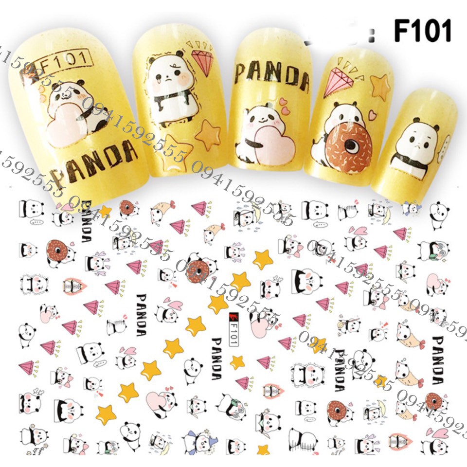 Sticker trang trí móng tay lovely Mã F106, F101, F233, F075, F557