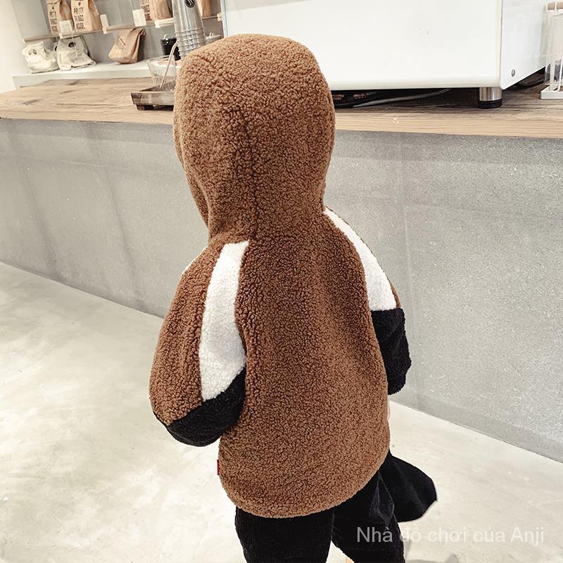 Autumn And Winter Thick Velvet Baby Boys Sheepskin Jacket