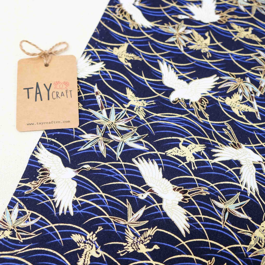 Vải thô cao cấp họa tiết Nhật Bản 50x70cm/50x140cm