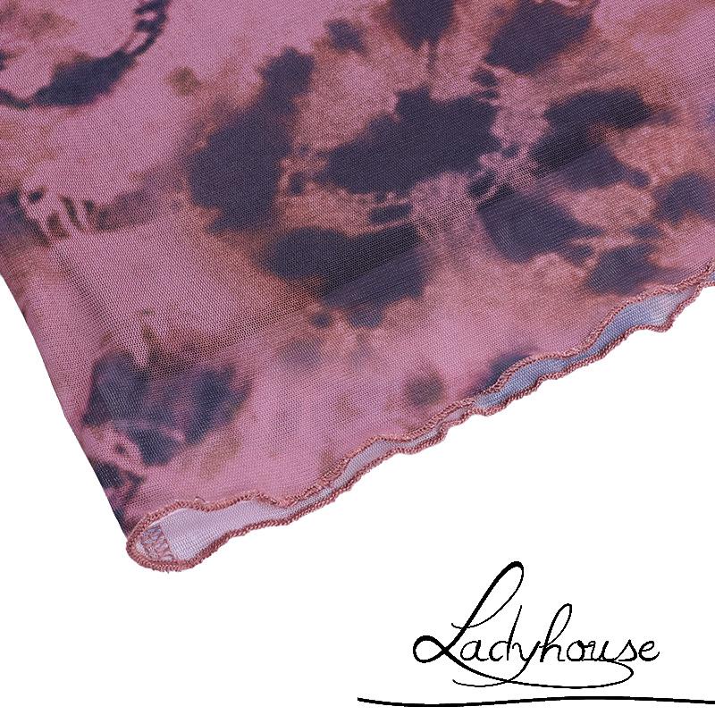 Chân Váy Bút Chì Lưng Cao Phối Lưới Màu Nhuộm Độc Đáo Thời Trang Cho Nữ