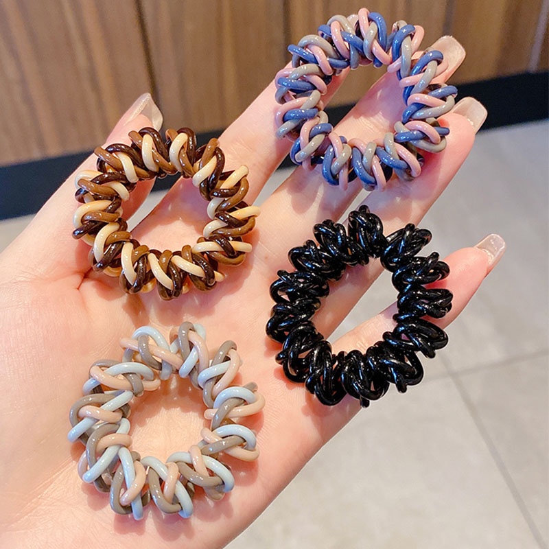 Dây cột tóc lò xo đơn giản phong cách Hàn Quốc cho nữ