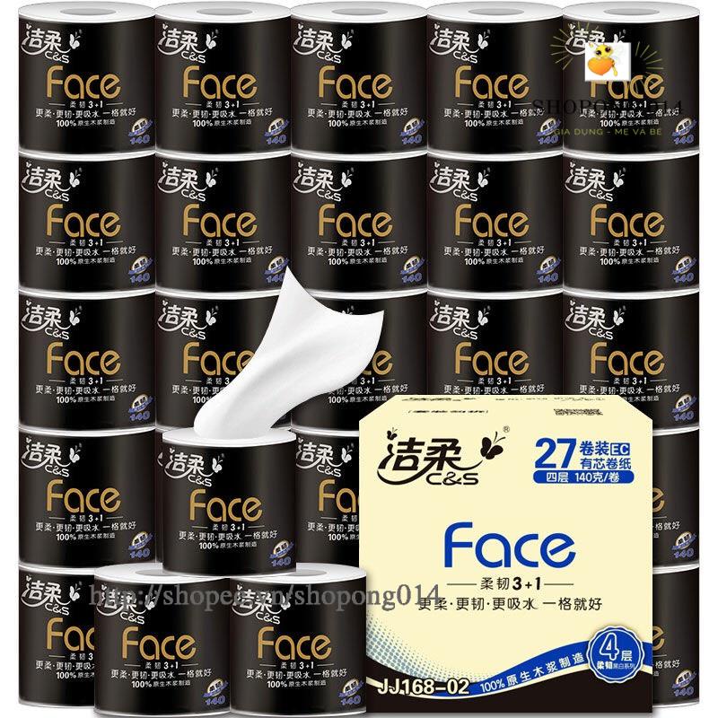 Giấy vệ sinh Face cao cấp 10 cuộn 140g 4 lớp