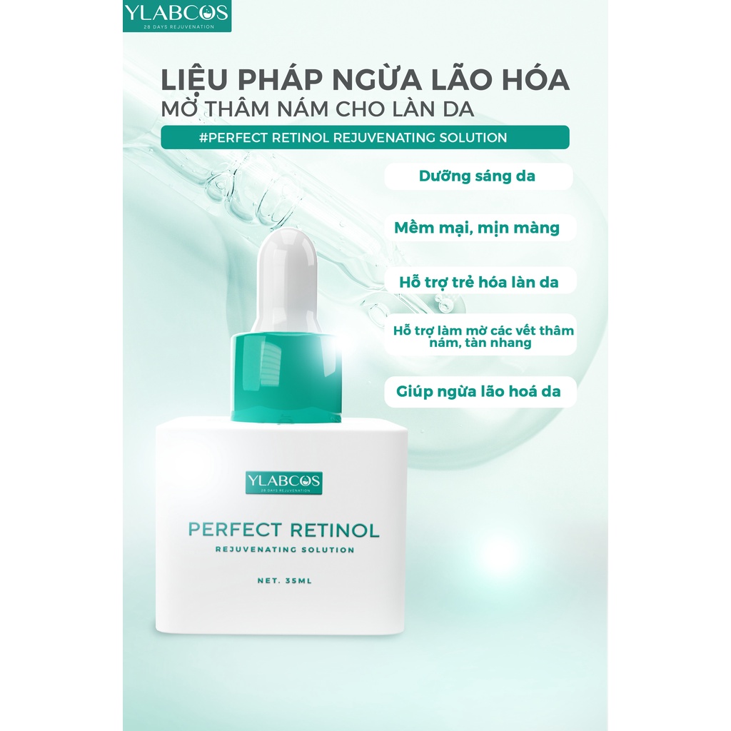Bộ sp tái tạo và trẻ hóa làn da kem cream và serum Retinol Ylabcos 60ML drlacir dr lacir