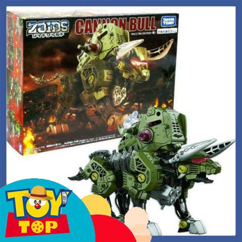 Đồ chơi lắp ráp mô hình chiến binh thú Zoids dạng bò tót đại bác máy ZW26 CANNON BULL hãng Takara Tomy