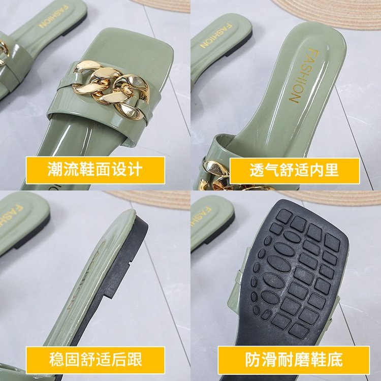 Xăng đan Đế Bằng Phối Dây Xích Thời Trang Dành Cho Nữ | BigBuy360 - bigbuy360.vn