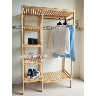 KỆ TREO QUẦN ÁO GỖ CAO SU-KỆ TREO ĐƠN