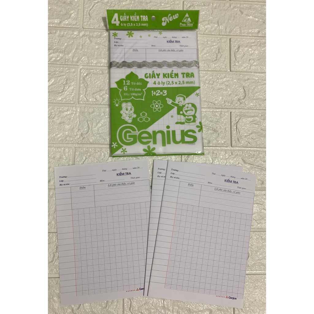 Giấy kiểm tra Hưng Thịnh Cấp 1, Cấp 2, cấp 3 (Hàng chuẩn công ty Hưng Thịnh)