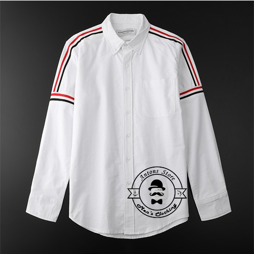 Sơ mi Thom Browne Viền Vai Tay