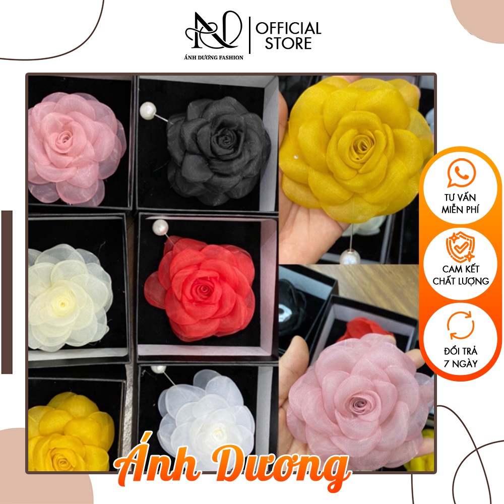Hoa Von Cài Áo HANDMADE - Hoa Cài Áo Cao Cấp Có Ghim Cài Nhiều Màu - AD008