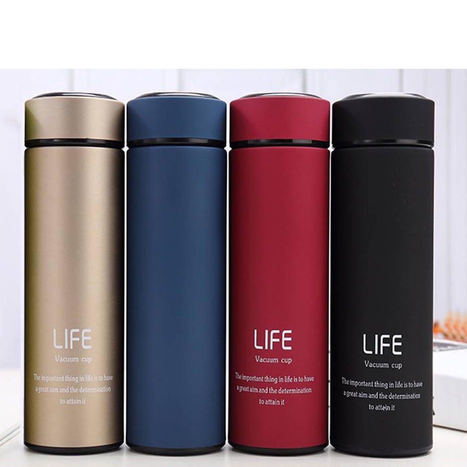 Bình Nước Giữ Nhiệt Inox (LIFE / Digital / Trơn) Cao Cấp Sang Trọng 500Ml (Quà Tặng Nhân Viên, Khách Hàng) -dc3105