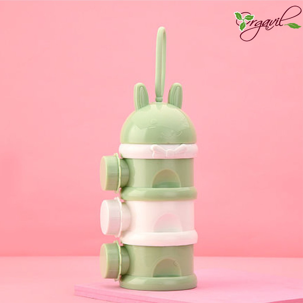 Hộp Chia Sữa Cho Bé 3 Ngăn Tiện Lợi - Hộp Chia Sữa Có Quai Cầm Tiện Lợi - Hộp Chia Sữa Cao Cấp - Orgavil