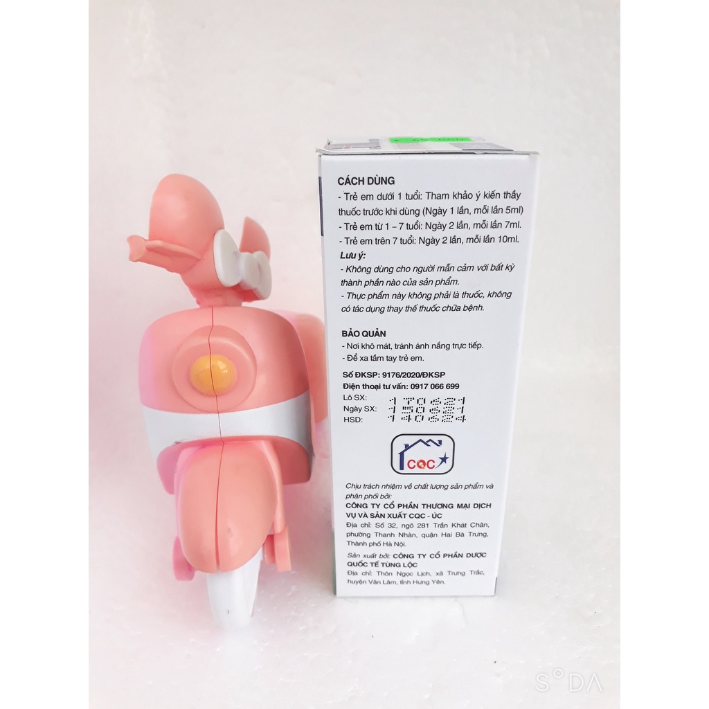 Siro bổ kiện tỳ trẻ em CQC BON Kid, hỗ trợ tăng cường tiêu hóa, giúp ăn ngon miệng; hỗ trợ tăng cường sức khỏe