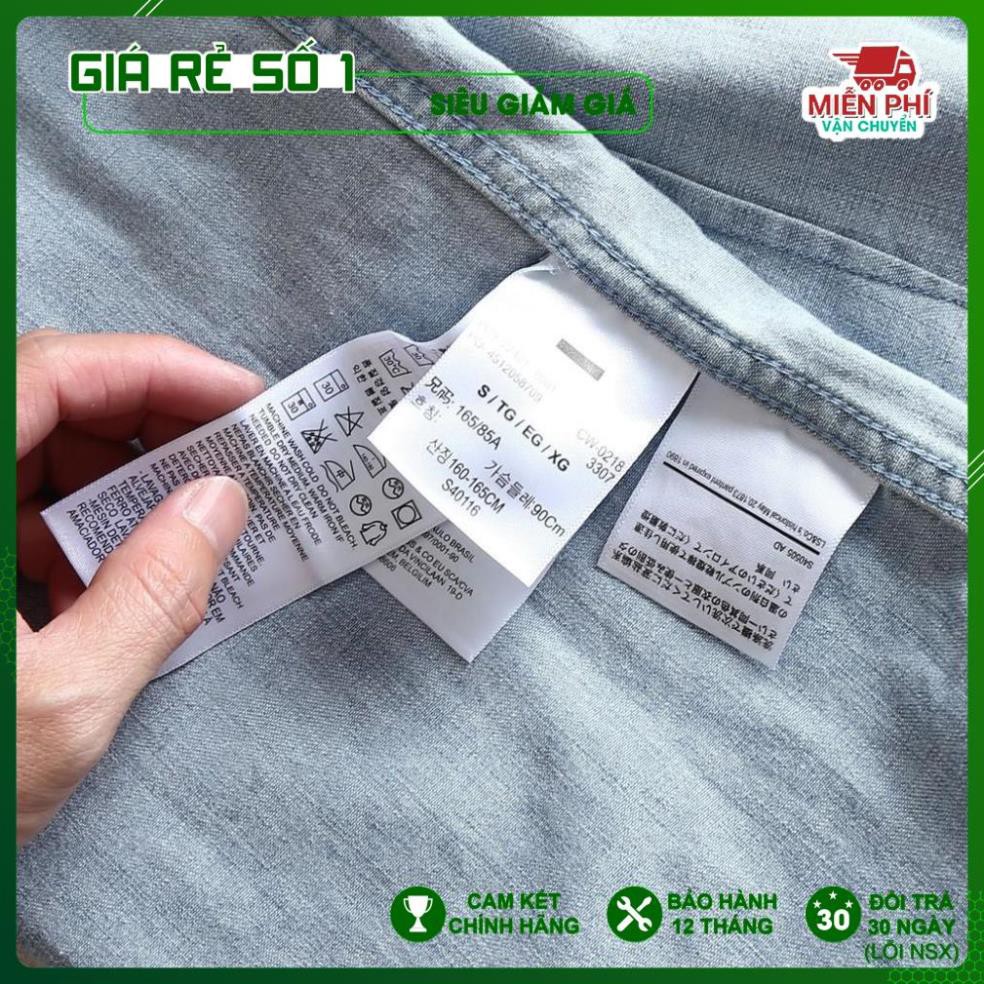Áo khoác jeans nam chính hãng, Chất cotton hàng hiệu cao cấp, Sản xuất tại Cambodia