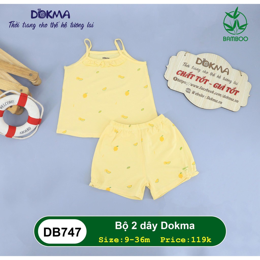 (6-36m) Bộ 2 dây / bộ hai dây vải bamboo sợi tre mềm mại cho bé - DOKMA