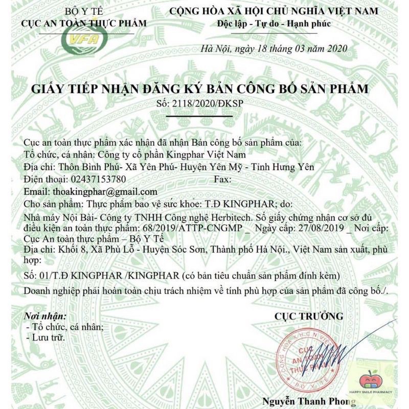 Tiểu Đường TĐ Kingphar  - Giúp kiểm soát và hạ đường huyết