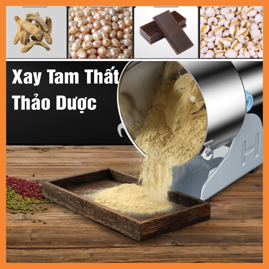 Máy Xay Bột Khô, Ngũ Cốc, Tam Thất 2500A Yunbang, Thảo Dược Có Video Hướng Dẫn