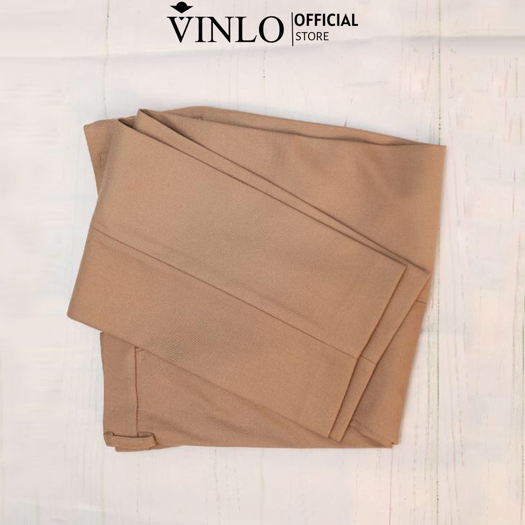 Quần âu nam ống côn VINLO thời trang công sở cao cấp