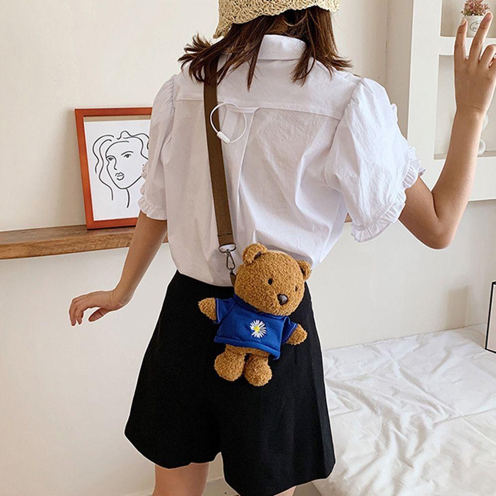 MOCHO Túi Đeo Chéo Hình Chú Gấu Hoạt Hình Xinh Xắn