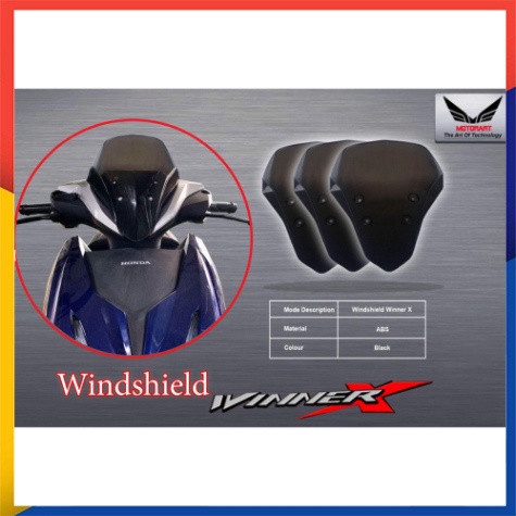 Kính Chắn Gió ( Mào) Cho Xe WINNER X Chính Hãng Motor Art