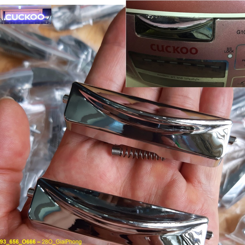 Khóa lẫy nắp nồi cơm điện Cuckoo CRP G1030 / G1020 / G1060, nút nhấn mở nắp