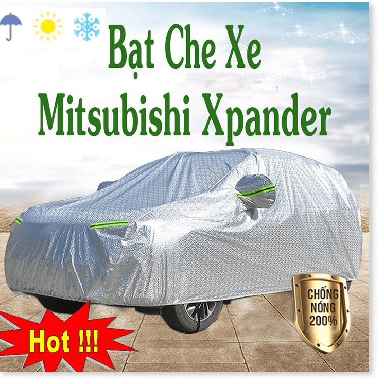 Bạt Phủ Ô Tô #Mitsubishi Xpander - CAO CẤP 3 LỚP Tráng Bạc Cách Nhiệt, Chống Nước, Chống Trộm Gương(hàng cao cấp)