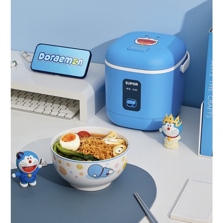 Supor / Nồi cơm điện mini mèo Doraemon 1.2 Lít chính hãng