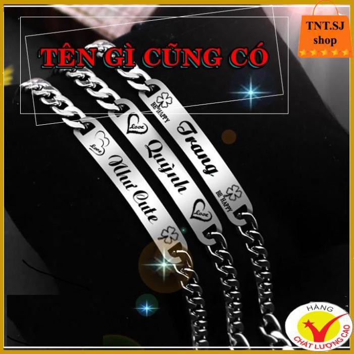 ( HÀNG ĐẸP) LẮC TAY INOX THEO TÊN ĐỘC ĐÁO CÁ TÍNH – TÊN GÌ CŨNG CÓ