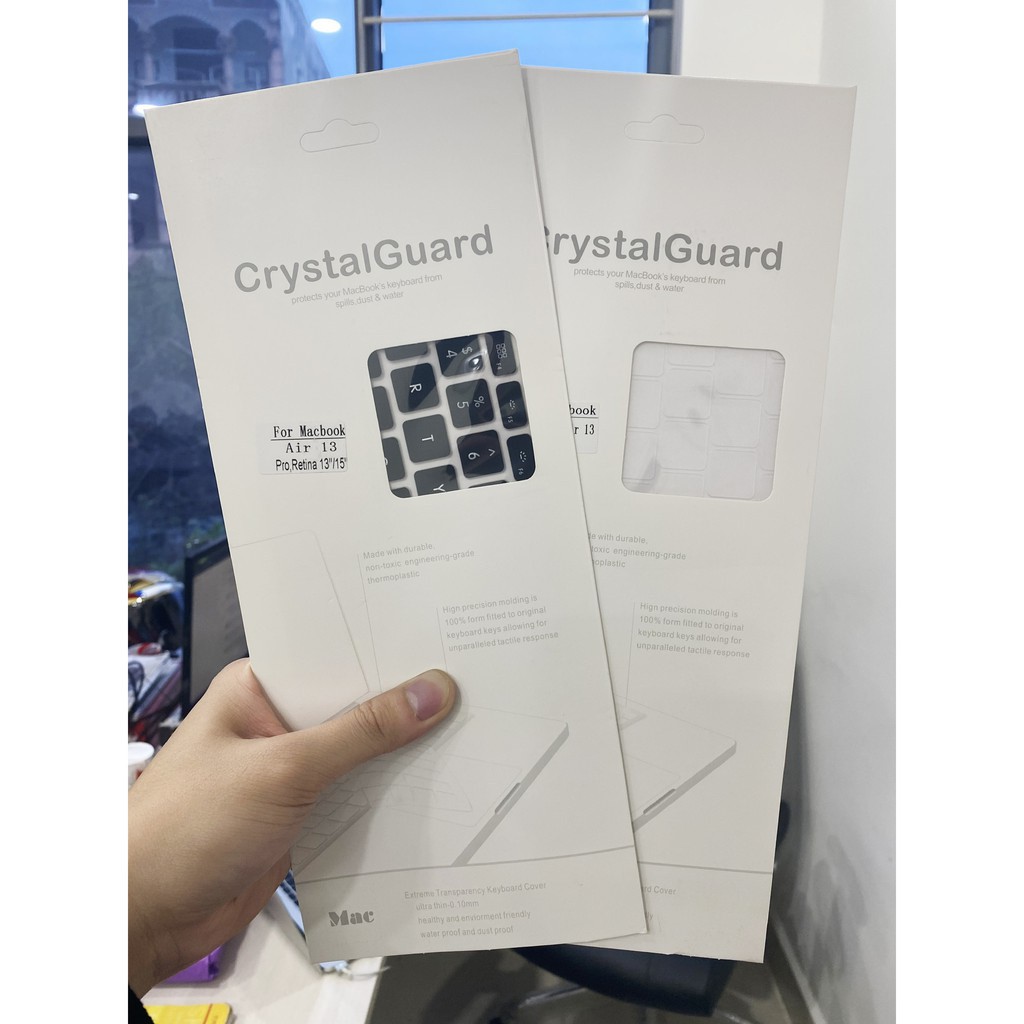 Miếng lót phủ bàn phím màu trong suốt, màu đen cho laptop Mac book