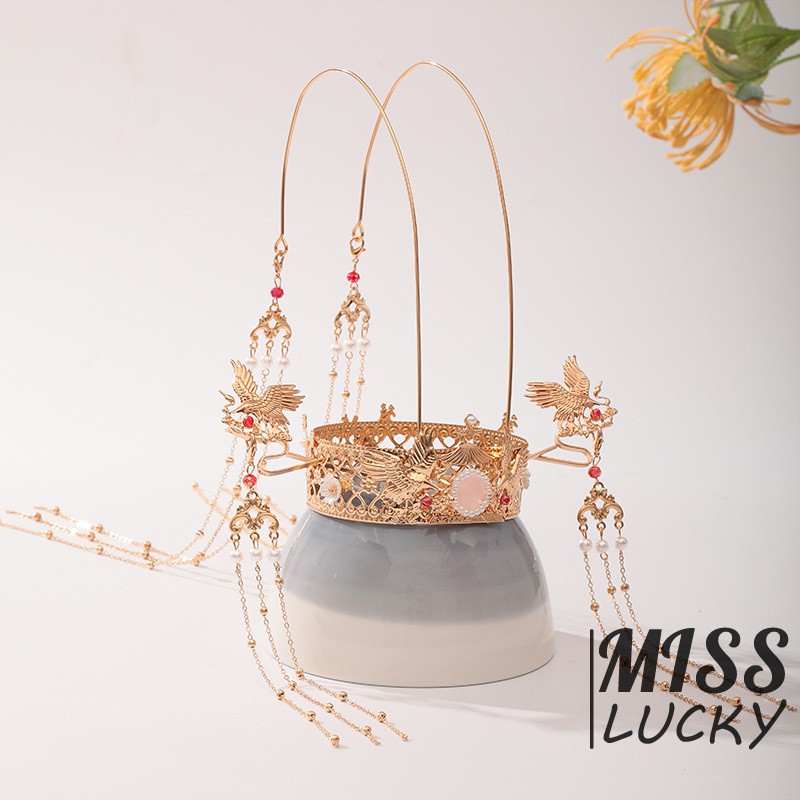 Bộ trâm và vương miện phong cách Trung Hoa cổ điển cho nữ