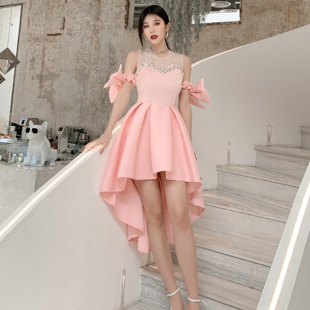 Đầm Công Chúa Xòe Cúp Viền Đá LSEOUL V1002 Ngọt Ngào Nữ Tính