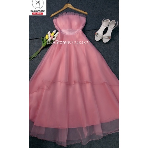 ĐẦM MAXI CƯỚI DỰ TIỆC XOÈ TẦNG full size :S/M/L/XL ( ẢNH VÀ VIDEO CHỦ SHOP TỰ QUAY 10000% )