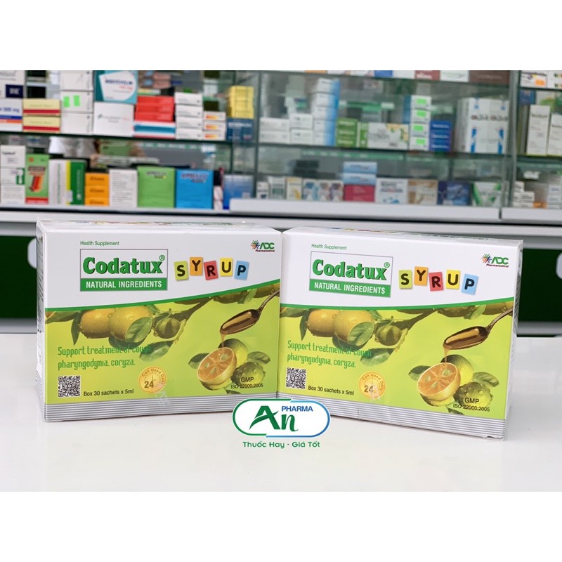 Codatux Syrup [Hộp 30 gói] - Siro codatux hỗ trợ giảm ho, long đờm cho bé