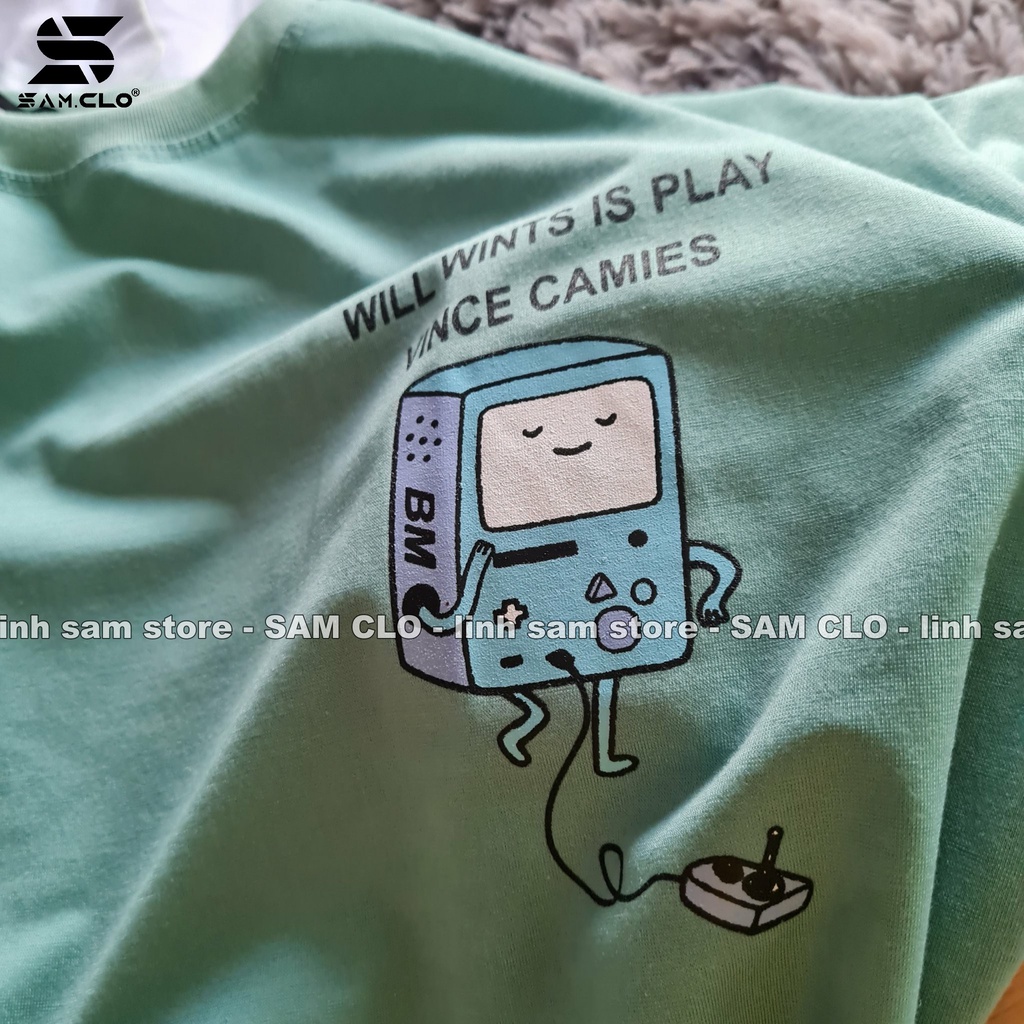 Áo thun TAY DÀI nữ SAM CLO ULZZANG freesize phông form rộng dáng unisex mặc cặp, nhóm, lớp in hình MÁY CHƠI GAME