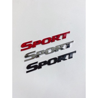 Tem chữ nổi Sport kim loại 16x2.5cm, dán trang trí xe máy và oto