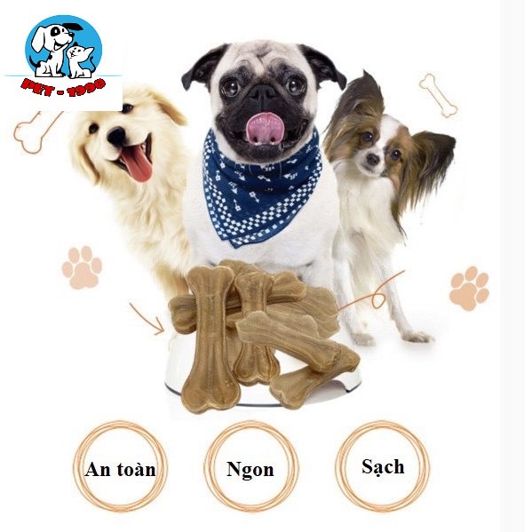 Xương Gặm Canxi Da Bò Làm Sạch Răng, Giúp Răng Chắc Khỏe
