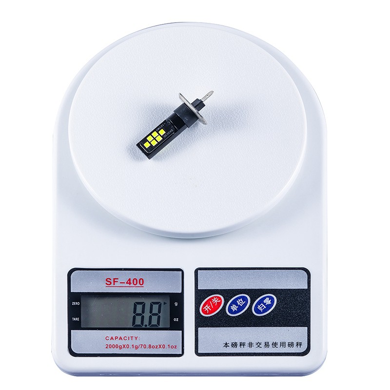 2 Bóng đèn led sương mù H1 12v-24v 12smd 3030 chip W5W194 cho xe hơi