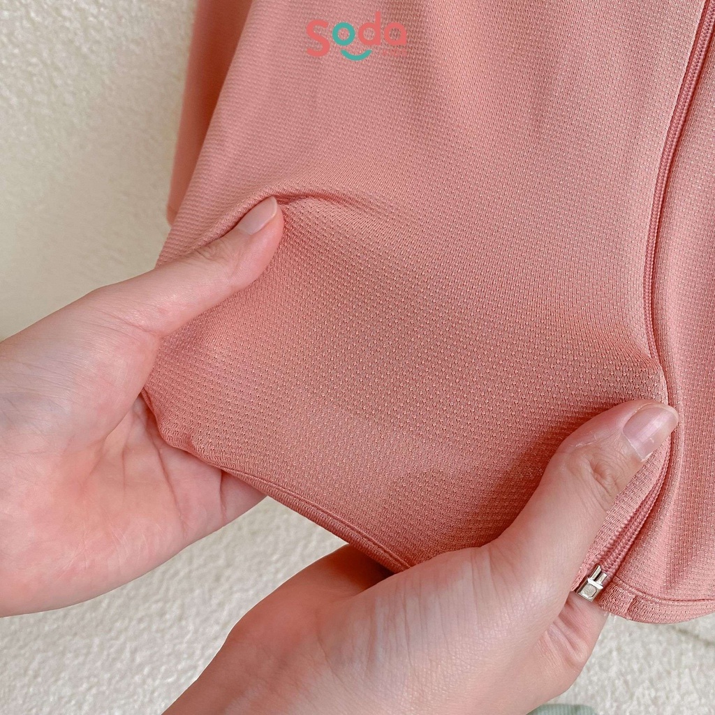 Áo chống nắng cho bé SODA KIDS thoáng mát, chống UV400 kèm tấm chắn chống bụi, chống giọt bắn