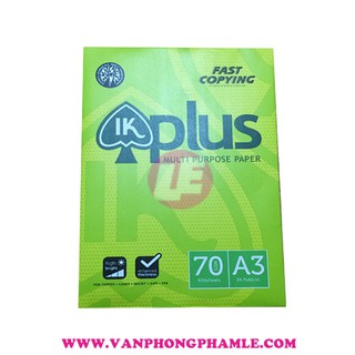 Giấy Ik Plus 70 Gsm A3 (Xấp 500 Tờ)