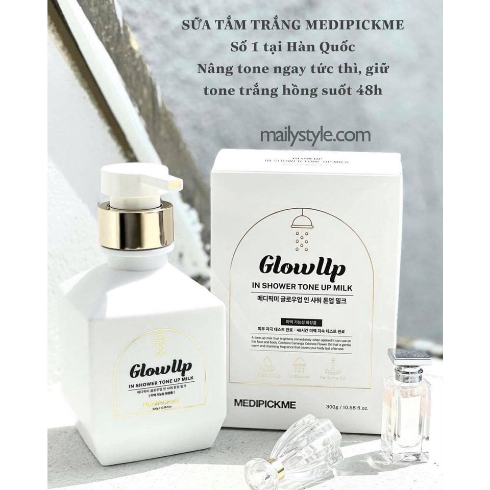 Sữa Tắm Truyền Trắng MEDIPICKME Glowup In Shower Tone Up Milk