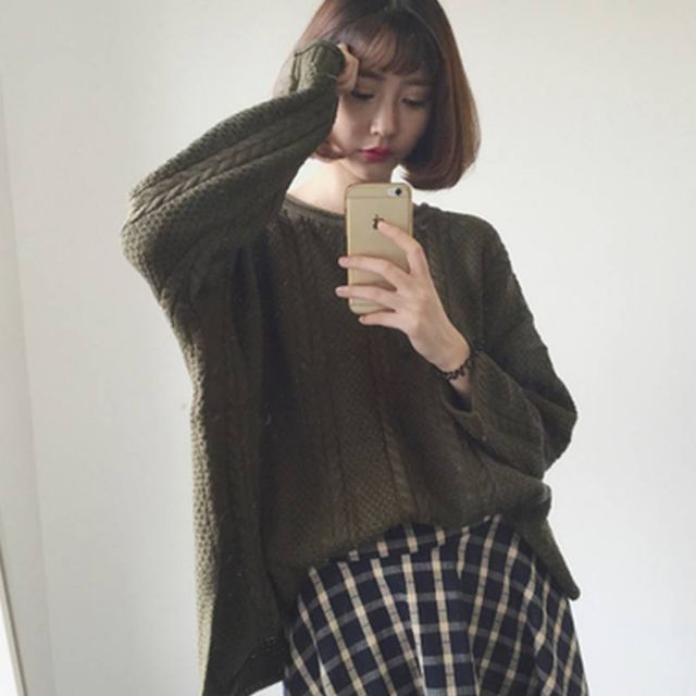 [Có sẵn] Áo len thừng xoắn ulzzang phong cách Hàn | BigBuy360 - bigbuy360.vn