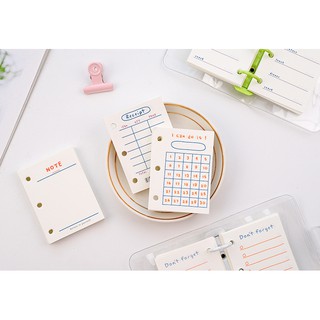 Giấy refill binder mini sổ còng 3 lỗ tệp 60 tờ